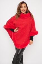 PONCHO CON PIEL - Image 4