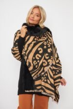 CHAL CON PIEL ANIMAL PRINT - Image 2