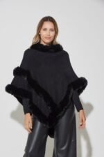 PONCHO LISO DIAG CON PIEL - Image 6