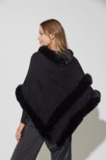 PONCHO LISO DIAG CON PIEL - Image 4