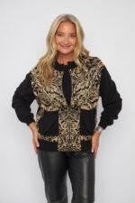 CARDIGAN ESTAMPADO CON CIERRE