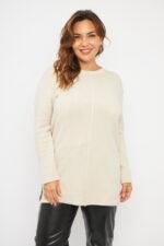 SWEATER CON LINEA Y TAJOS