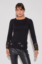 SWEATER CON ENCAJE Y PIEDRAS - Image 2