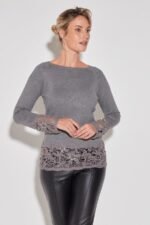 SWEATER CON ENCAJE Y PIEDRAS - Image 2