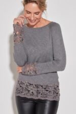 SWEATER CON ENCAJE Y PIEDRAS - Image 5
