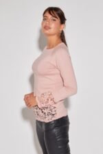 SWEATER CON ENCAJE Y PIEDRAS - Image 3