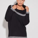 POLERA JACKARD DETALLE DAMERO