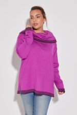 POLERA JACKARD DETALLE DAMERO