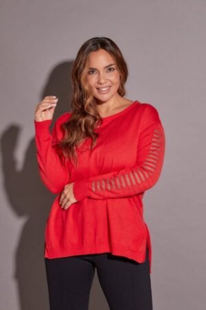 SWEATER CON DETALLES MANGAS LUREX
