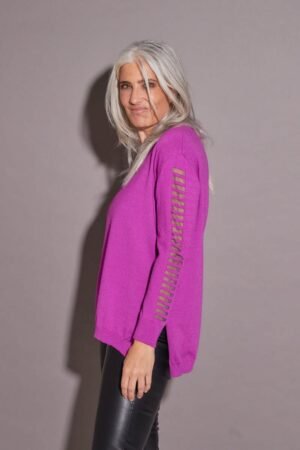SWEATER CON DETALLES MANGAS LUREX