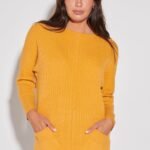 SWEATER DESCONT. CON OCHITOS Y BOLSILLOS