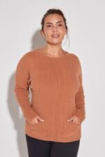 SWEATER DESCONT. CON OCHITOS Y BOLSILLOS