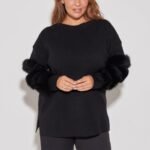 SWEATER COMBINADO CON PIEL EN MANGAS