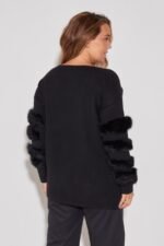 SWEATER COMBINADO CON PIEL EN MANGAS - Image 3
