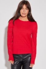 SWEATER CON MANGAS DET.MANGAS CALADA