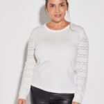 SWEATER CON MANGAS DET.MANGAS CALADA