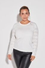 SWEATER CON MANGAS DET.MANGAS CALADA