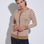 SWEATER RAYADO CON CIERRE ESPALDA