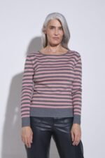 SWEATER RAYADO CON CIERRE ESPALDA - Image 2