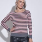 SWEATER RAYADO CON CIERRE ESPALDA
