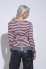 SWEATER RAYADO CON CIERRE ESPALDA - Image 3