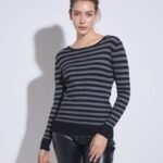 SWEATER RAYADO CON CIERRE ESPALDA