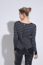 SWEATER RAYADO CON CIERRE ESPALDA - Image 3