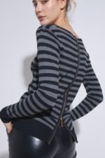 SWEATER RAYADO CON CIERRE ESPALDA - Image 6