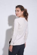 SWEATER COMBINADO SIMIL GAMUZA CON FLECOS - Image 3