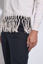 SWEATER COMBINADO SIMIL GAMUZA CON FLECOS - Image 8