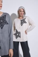 CARDIGAN CON CIERRE ESTRELLA BORDADA CON PIEDRAS - Image 5