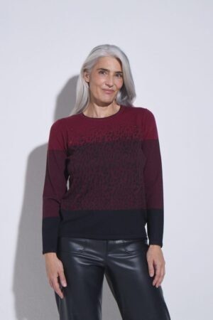 SWEATER ESTAMPADO DEGRADE CON PIEDRAS