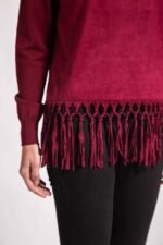 SWEATER COMBINADO SIMIL GAMUZA CON FLECOS - Image 6