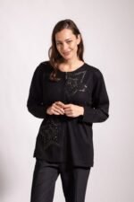 CARDIGAN CON CIERRE ESTRELLA BORDADA CON PIEDRAS - Image 4