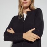 CARDIGAN CON CIERRE BORDADO CON BRILLO