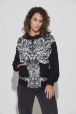 CARDIGAN ESTAMPADO CON CIERRE