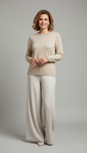 Sweater Ribeteado en Piedras