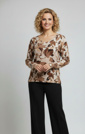 Sweater Estampado Multi Hojas