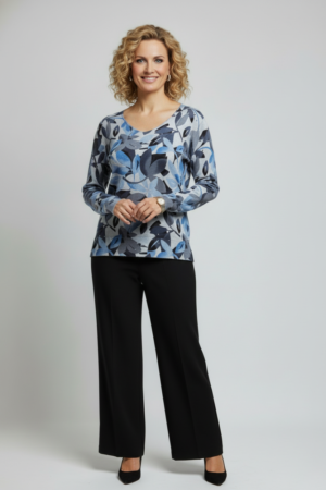 Sweater Estampado Multi Hojas
