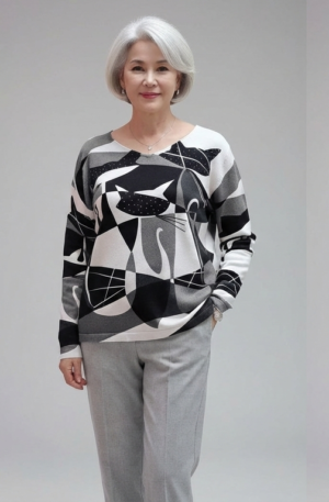 Sweater Estampado Gatitos