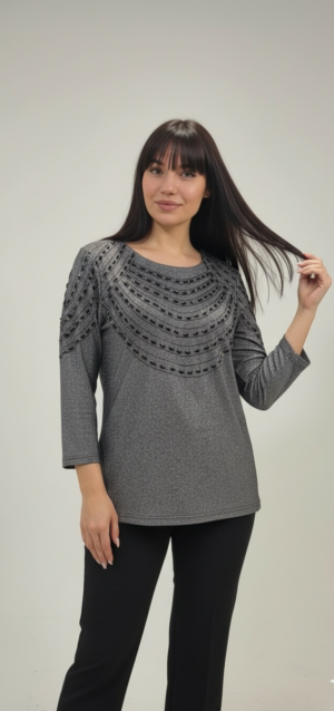Escote Redondo con Lurex